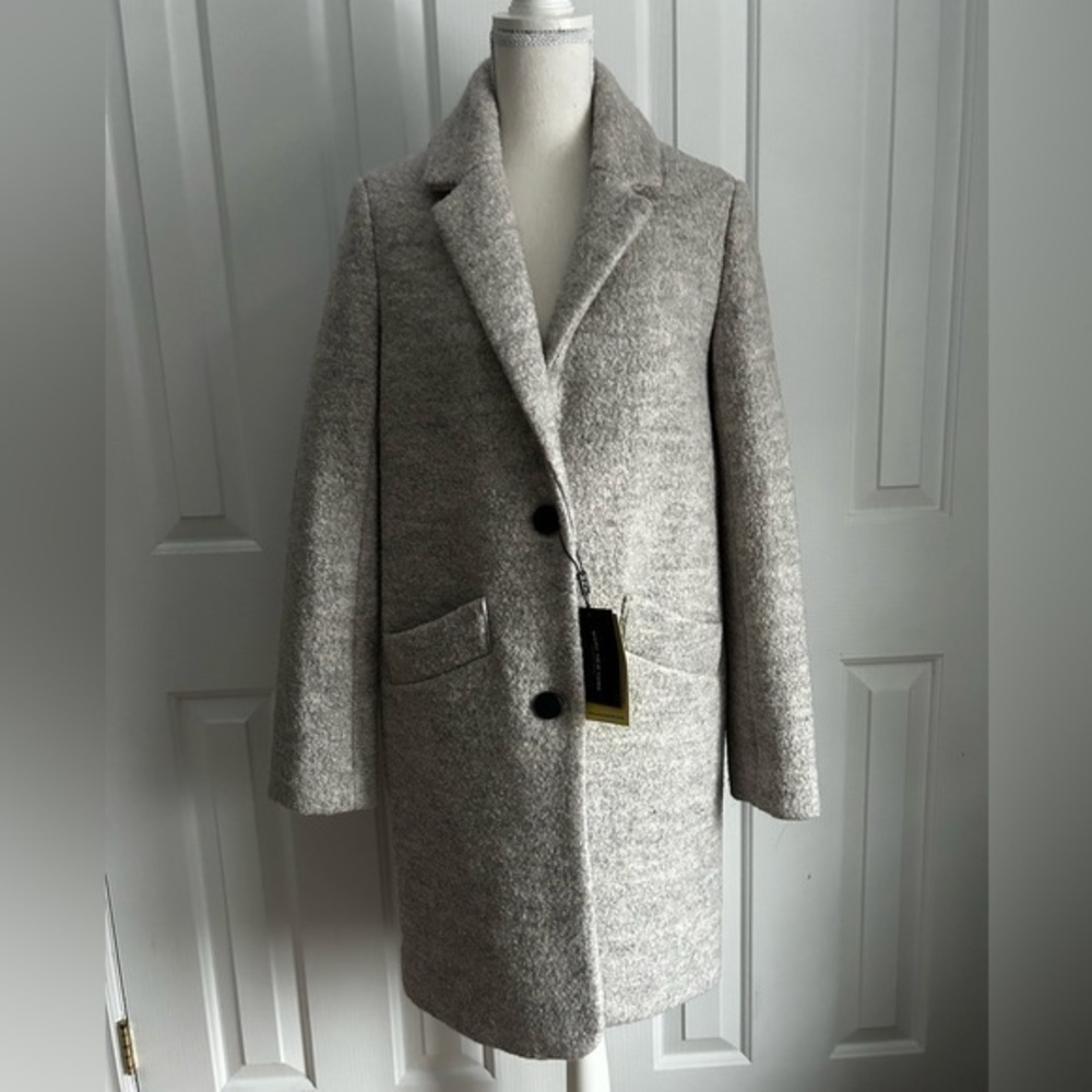NWT MARC NEW YORK ANDREW MARC Women Wool Coat, Gray, Size 6